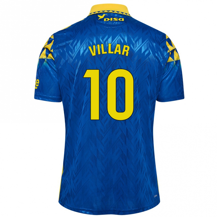 Enfant Football Maillot Andy Villar #10 Bleu Jaune Tenues Extérieur 2024/25