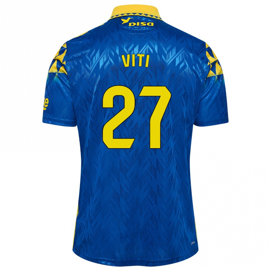 Enfant Football Maillot Viti #27 Bleu Jaune Tenues Extérieur 2024/25