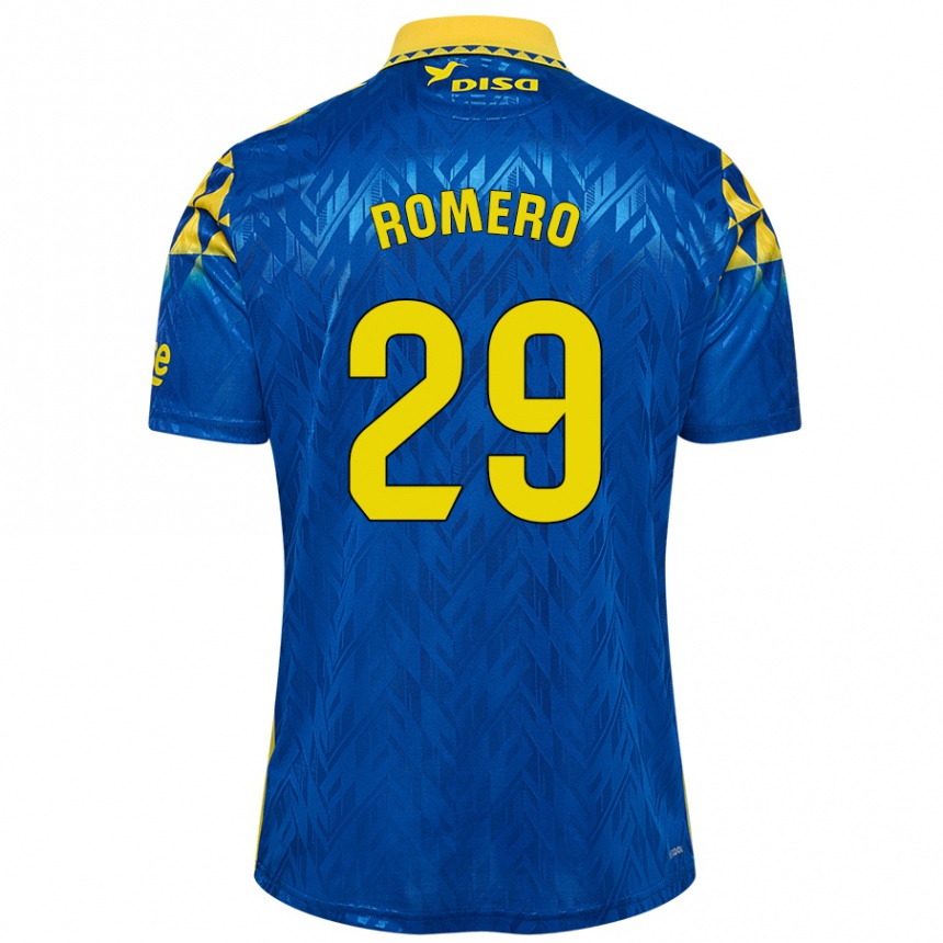 Enfant Football Maillot Elías Romero #29 Bleu Jaune Tenues Extérieur 2024/25