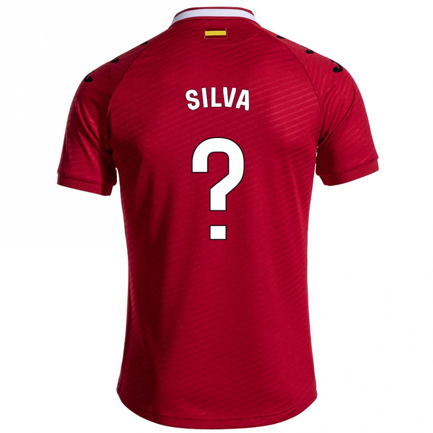 Enfant Football Maillot Jonathan Silva #0 Rouge Foncé Tenues Extérieur 2024/25