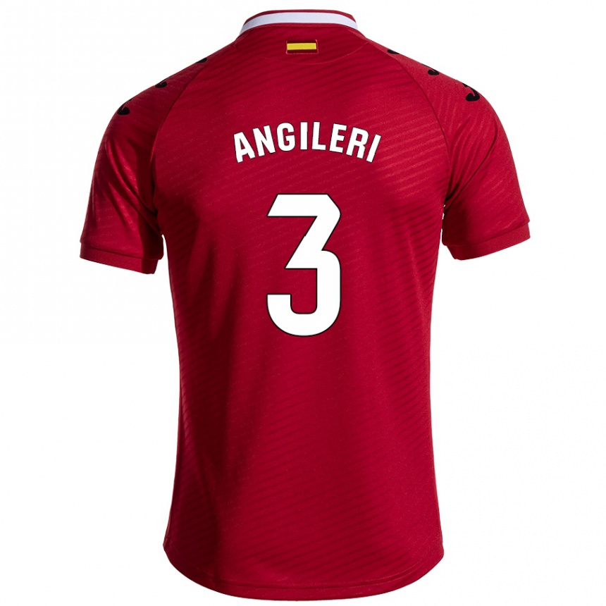 Enfant Football Maillot Fabrizio Angileri #3 Rouge Foncé Tenues Extérieur 2024/25