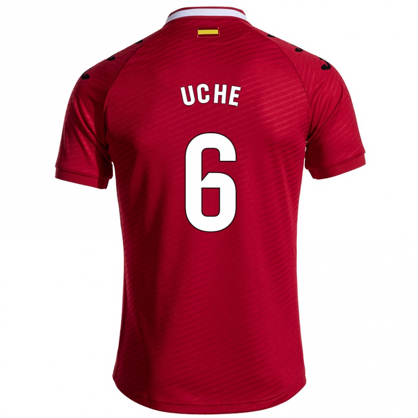 Enfant Football Maillot Chrisantus Uche #6 Rouge Foncé Tenues Extérieur 2024/25