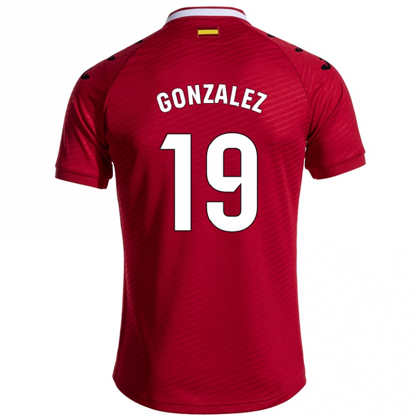 Enfant Football Maillot Peter González #19 Rouge Foncé Tenues Extérieur 2024/25