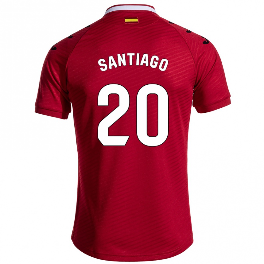 Enfant Football Maillot Yellu Santiago #20 Rouge Foncé Tenues Extérieur 2024/25