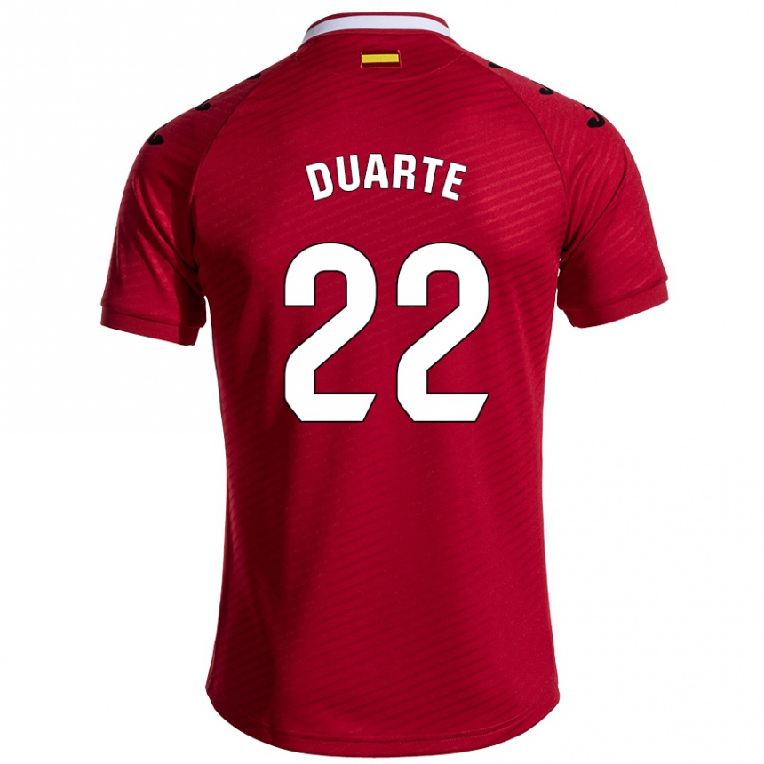 Enfant Football Maillot Domingos Duarte #22 Rouge Foncé Tenues Extérieur 2024/25