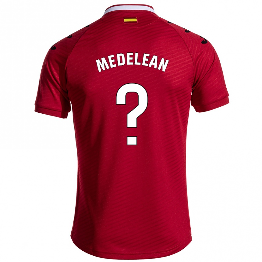 Enfant Football Maillot Valentin Medelean #0 Rouge Foncé Tenues Extérieur 2024/25