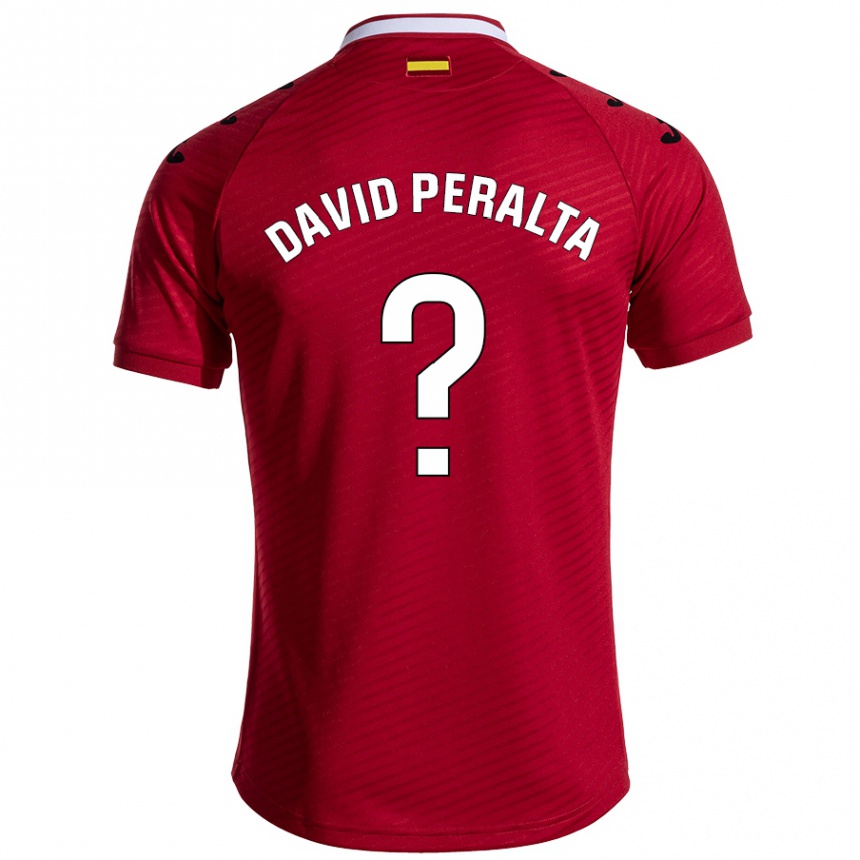 Enfant Football Maillot Juan David Peralta #0 Rouge Foncé Tenues Extérieur 2024/25