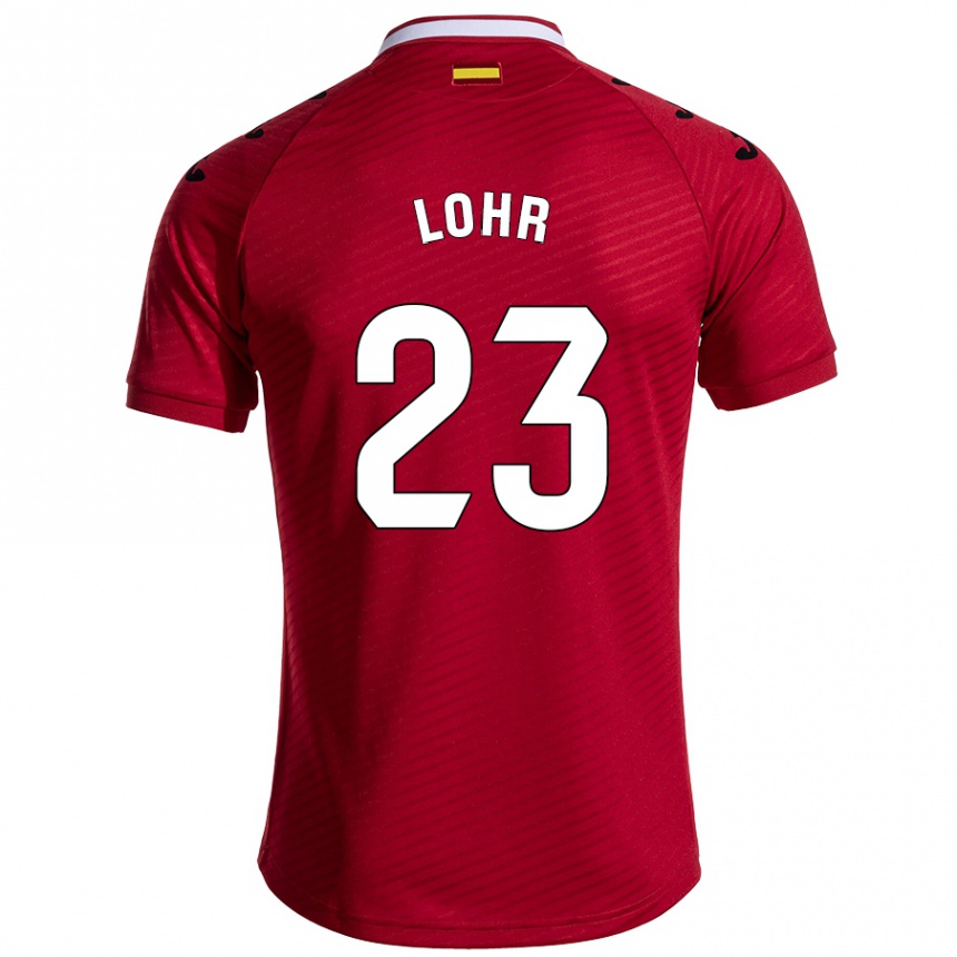 Enfant Football Maillot Luca Lohr #23 Rouge Foncé Tenues Extérieur 2024/25