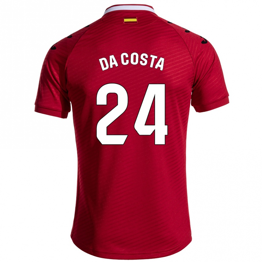 Enfant Football Maillot Coba Da Costa #24 Rouge Foncé Tenues Extérieur 2024/25