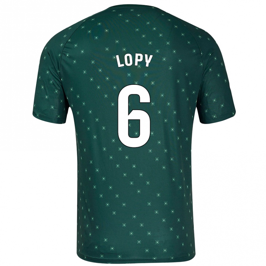 Enfant Football Maillot Dion Lopy #6 Vert Foncé Tenues Extérieur 2024/25