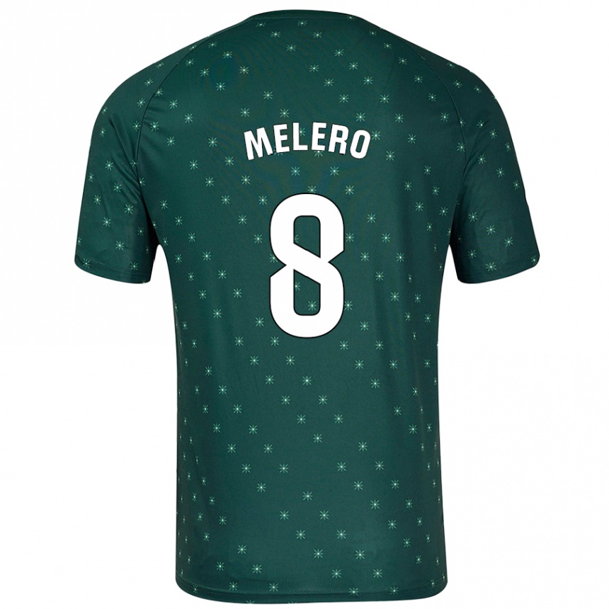 Enfant Football Maillot Gonzalo Melero #8 Vert Foncé Tenues Extérieur 2024/25