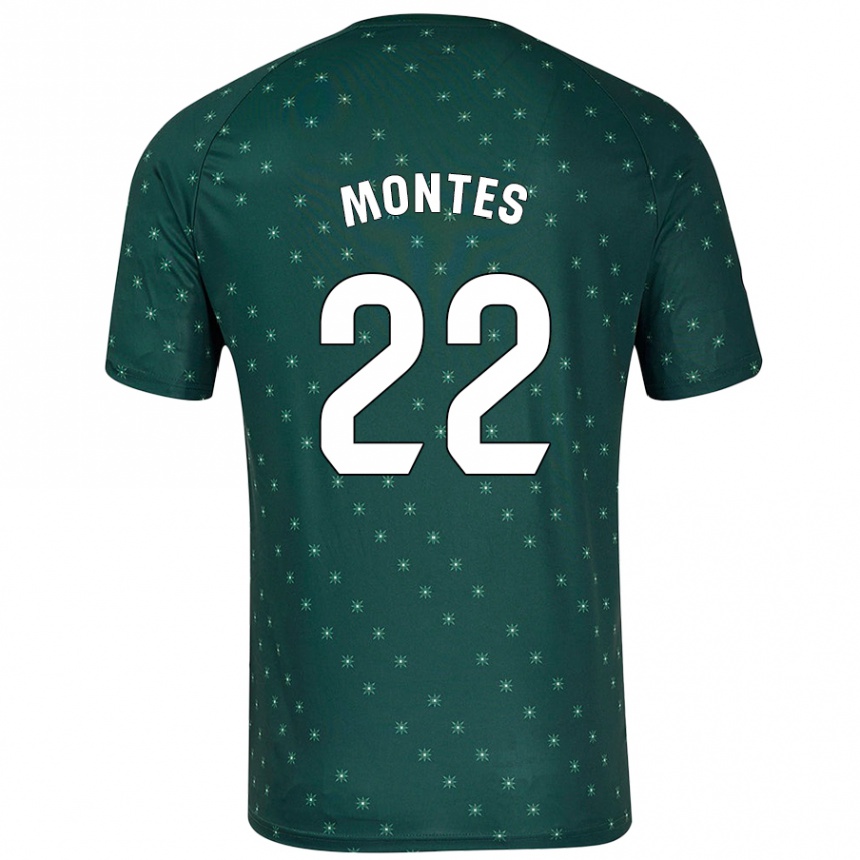 Enfant Football Maillot César Montes #22 Vert Foncé Tenues Extérieur 2024/25