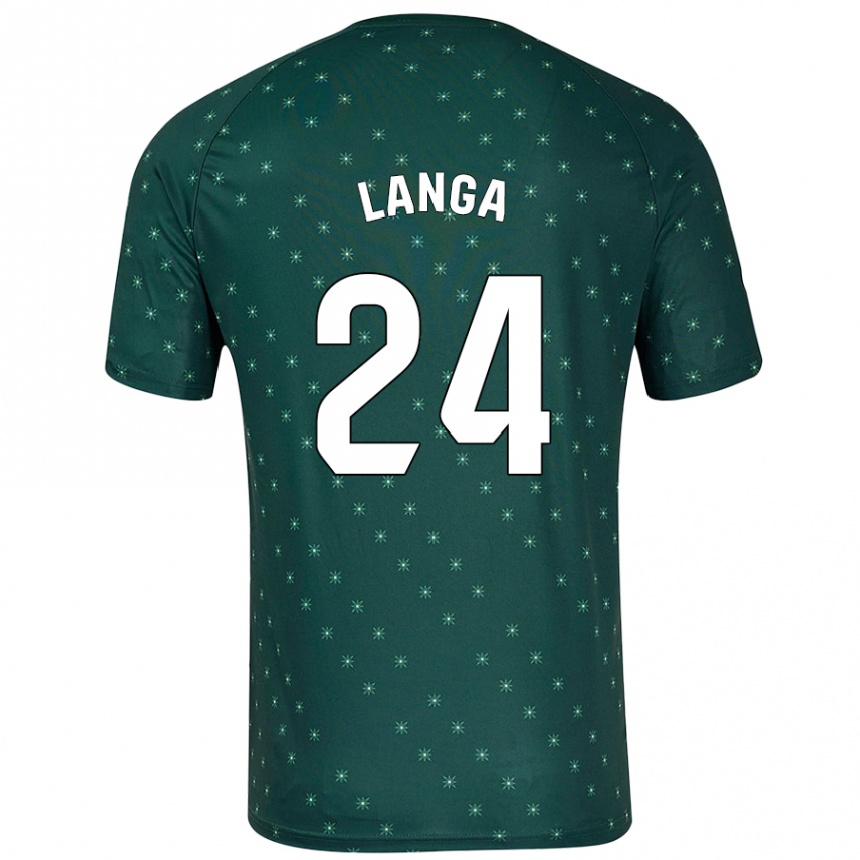 Enfant Football Maillot Bruno Langa #24 Vert Foncé Tenues Extérieur 2024/25