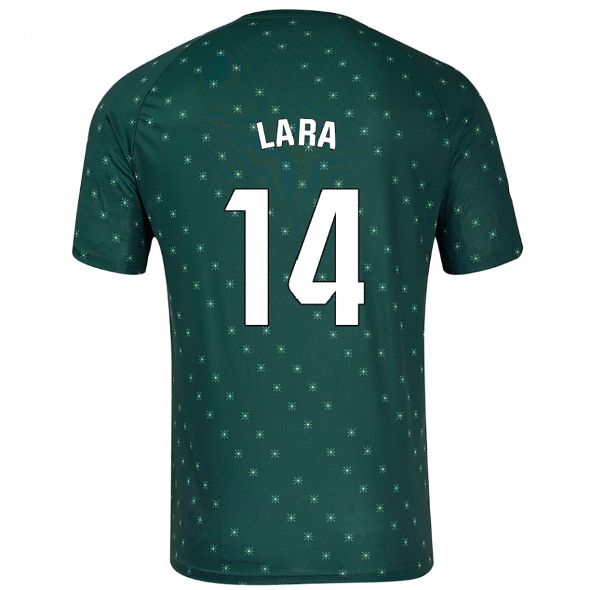 Enfant Football Maillot Luis Lara #14 Vert Foncé Tenues Extérieur 2024/25