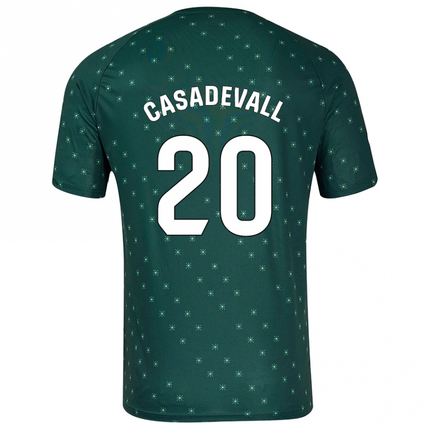 Enfant Football Maillot Marçal Casadevall #20 Vert Foncé Tenues Extérieur 2024/25