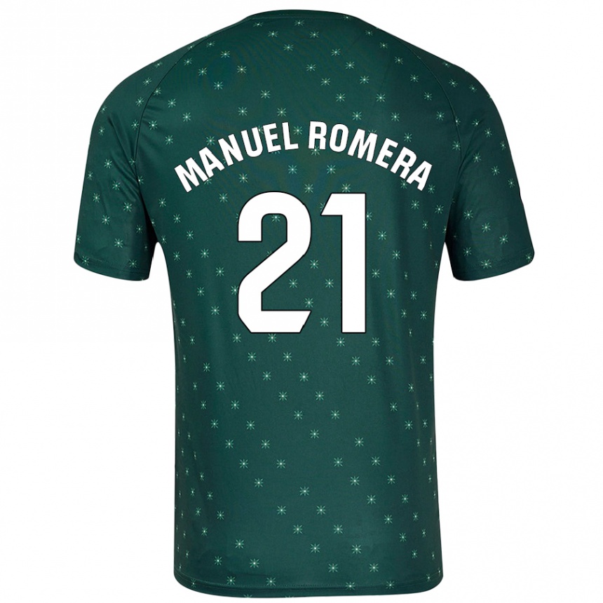 Enfant Football Maillot José Manuel Romera #21 Vert Foncé Tenues Extérieur 2024/25