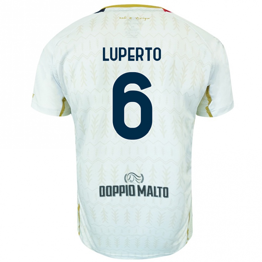 Enfant Football Maillot Sebastiano Luperto #6 Blanc Tenues Extérieur 2024/25