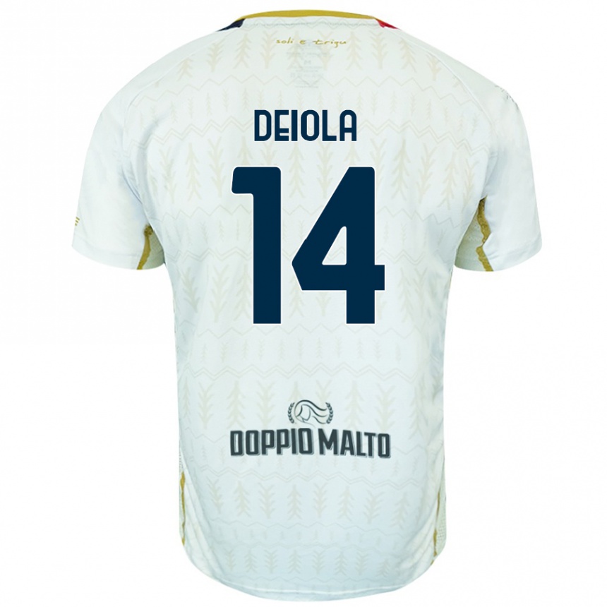 Enfant Football Maillot Alessandro Deiola #14 Blanc Tenues Extérieur 2024/25