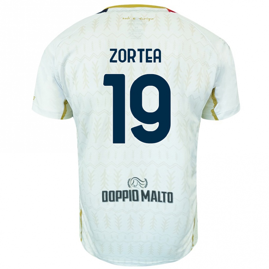 Enfant Football Maillot Nadir Zortea #19 Blanc Tenues Extérieur 2024/25