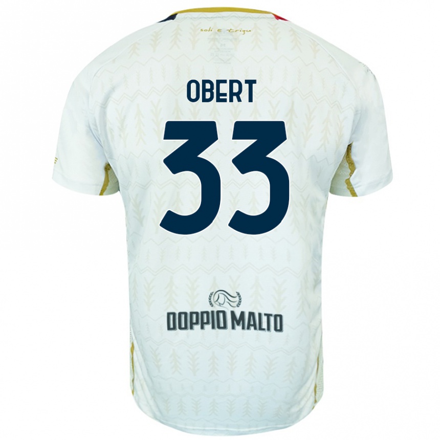 Enfant Football Maillot Adam Obert #33 Blanc Tenues Extérieur 2024/25