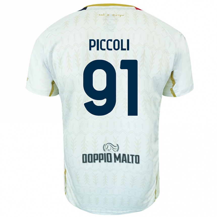 Enfant Football Maillot Roberto Piccoli #91 Blanc Tenues Extérieur 2024/25