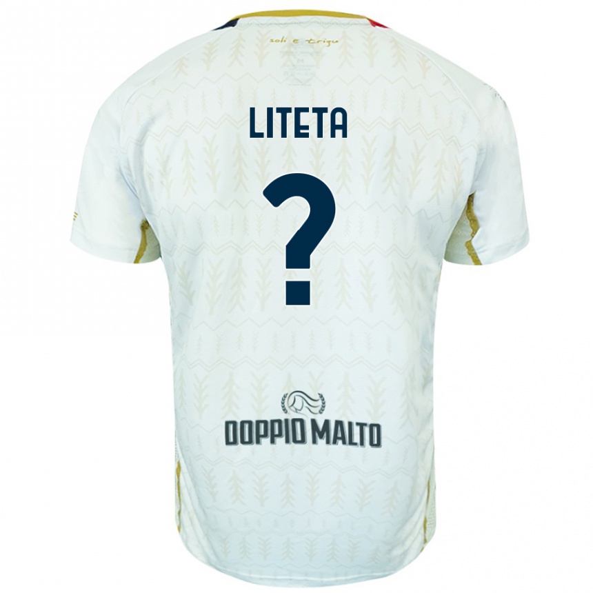 Enfant Football Maillot Joseph Liteta #0 Blanc Tenues Extérieur 2024/25