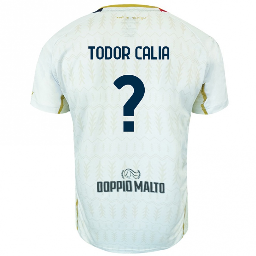 Enfant Football Maillot Francesco Todor Calia #0 Blanc Tenues Extérieur 2024/25