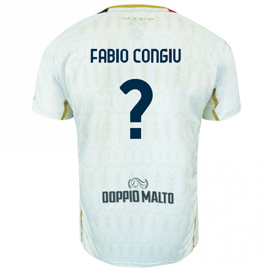 Enfant Football Maillot Fabio Congiu #0 Blanc Tenues Extérieur 2024/25