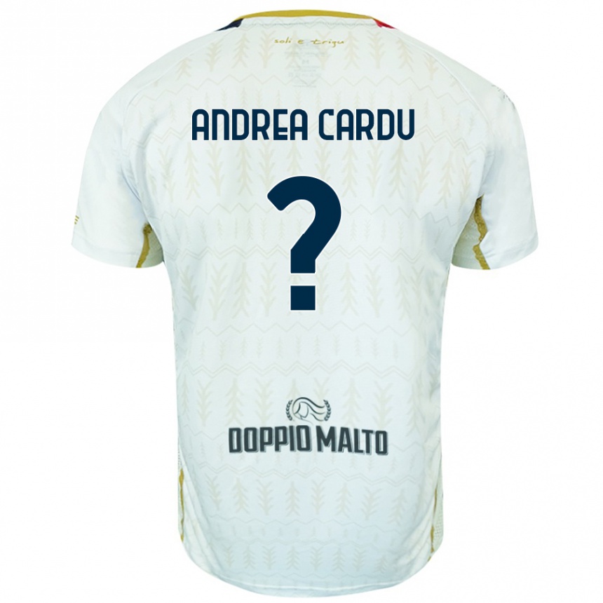 Enfant Football Maillot Gian Andrea Cardu #0 Blanc Tenues Extérieur 2024/25