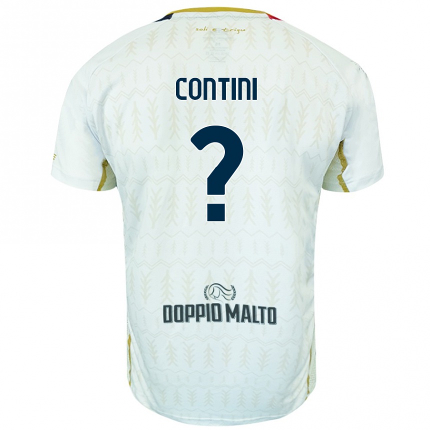 Enfant Football Maillot Federico Contini #0 Blanc Tenues Extérieur 2024/25