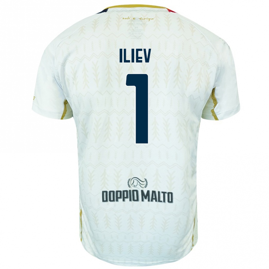 Enfant Football Maillot Velizar-Iliya Iliev #1 Blanc Tenues Extérieur 2024/25