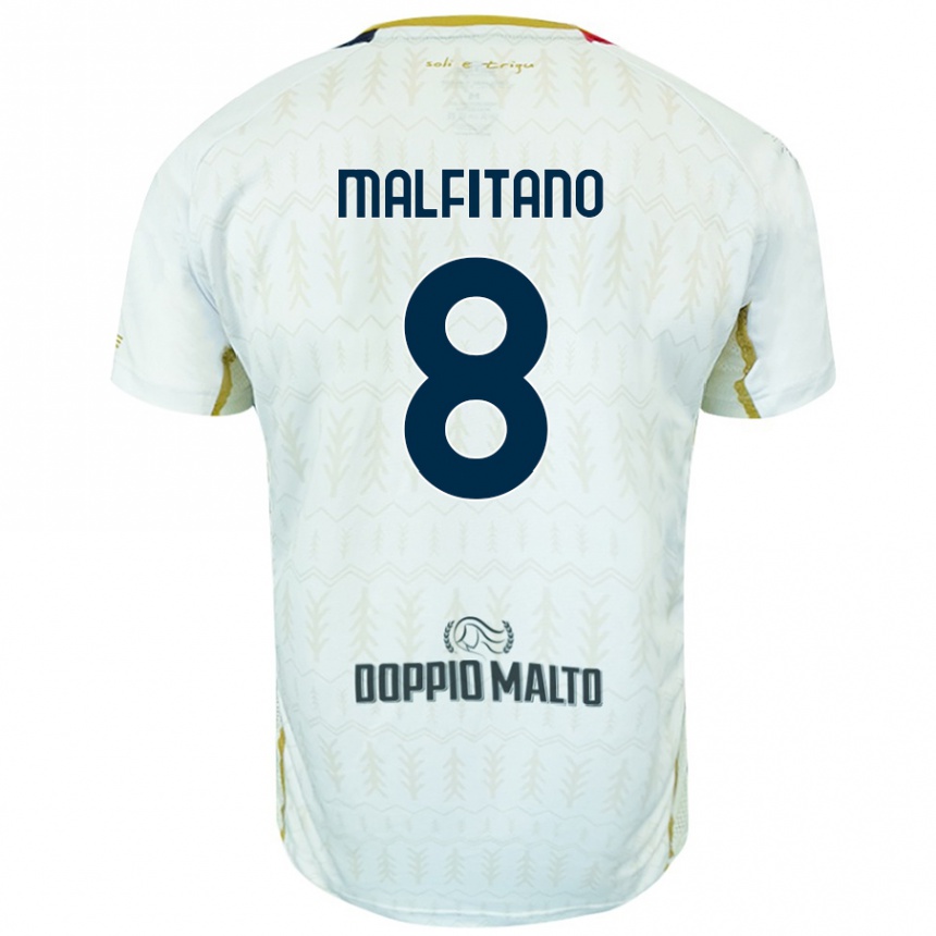 Enfant Football Maillot Roberto Malfitano #8 Blanc Tenues Extérieur 2024/25