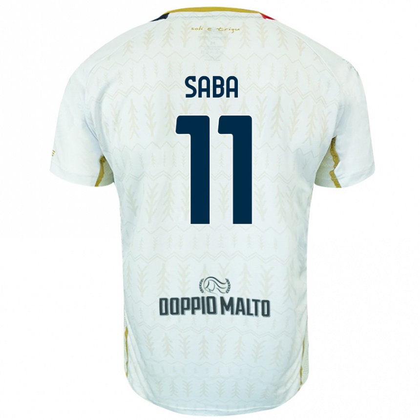 Enfant Football Maillot Alessio Saba #11 Blanc Tenues Extérieur 2024/25