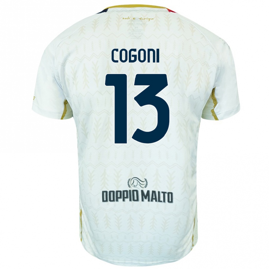 Enfant Football Maillot Andrea Cogoni #13 Blanc Tenues Extérieur 2024/25