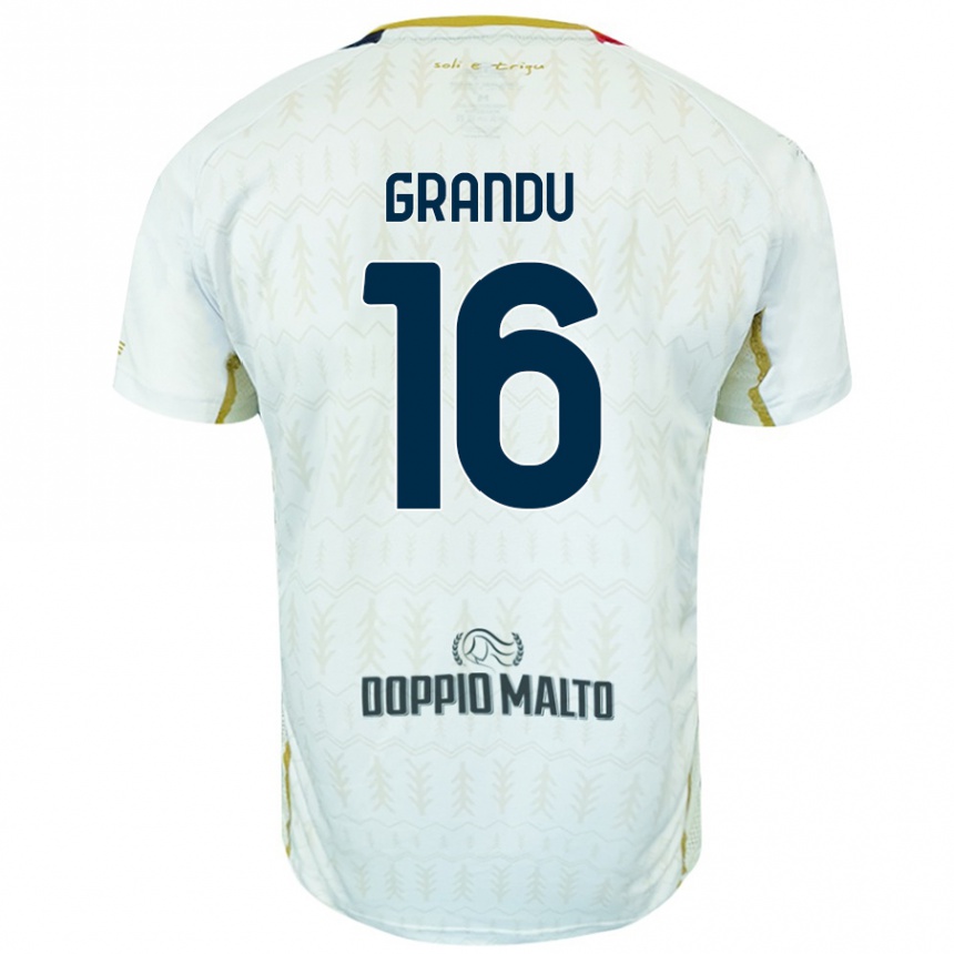 Enfant Football Maillot Nicola Grandu #16 Blanc Tenues Extérieur 2024/25