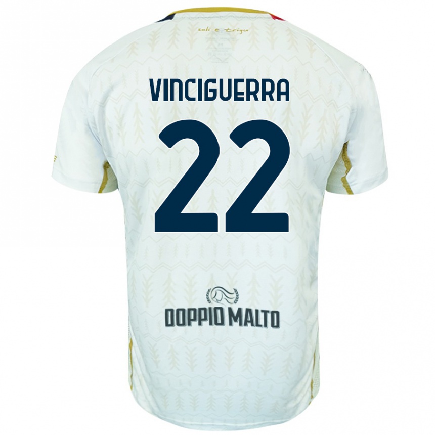 Enfant Football Maillot Alessandro Vinciguerra #22 Blanc Tenues Extérieur 2024/25