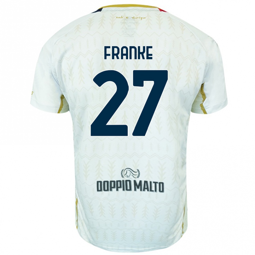 Enfant Football Maillot Antoni Franke #27 Blanc Tenues Extérieur 2024/25