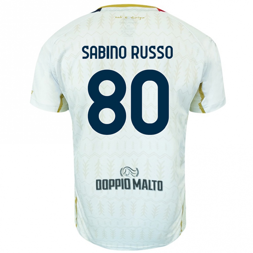 Enfant Football Maillot Alessandro Sabino Russo #80 Blanc Tenues Extérieur 2024/25