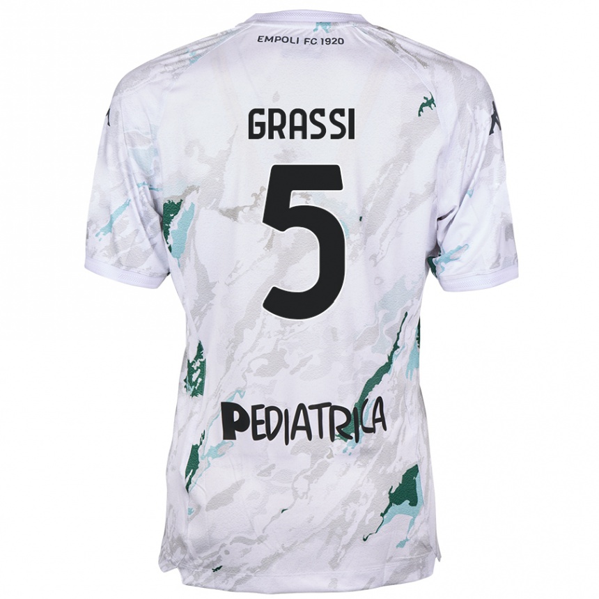 Enfant Football Maillot Alberto Grassi #5 Gris Tenues Extérieur 2024/25