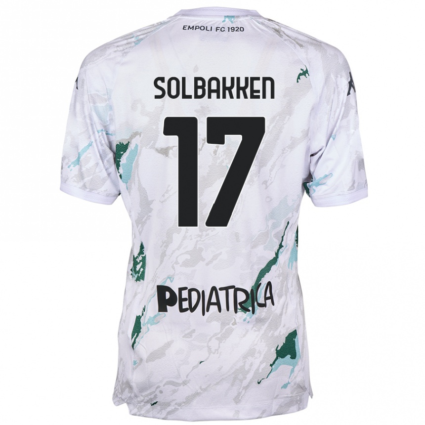 Enfant Football Maillot Ola Solbakken #17 Gris Tenues Extérieur 2024/25