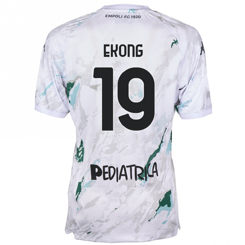 Enfant Football Maillot Emmanuel Ekong #19 Gris Tenues Extérieur 2024/25