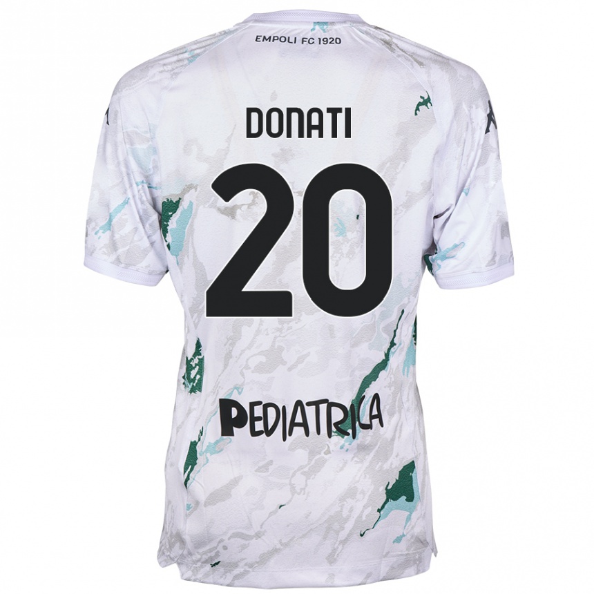 Enfant Football Maillot Francesco Donati #20 Gris Tenues Extérieur 2024/25