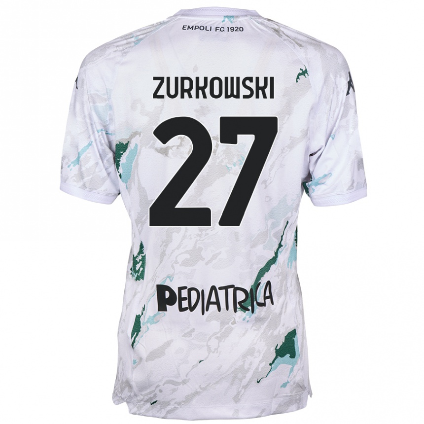 Enfant Football Maillot Szymon Żurkowski #27 Gris Tenues Extérieur 2024/25