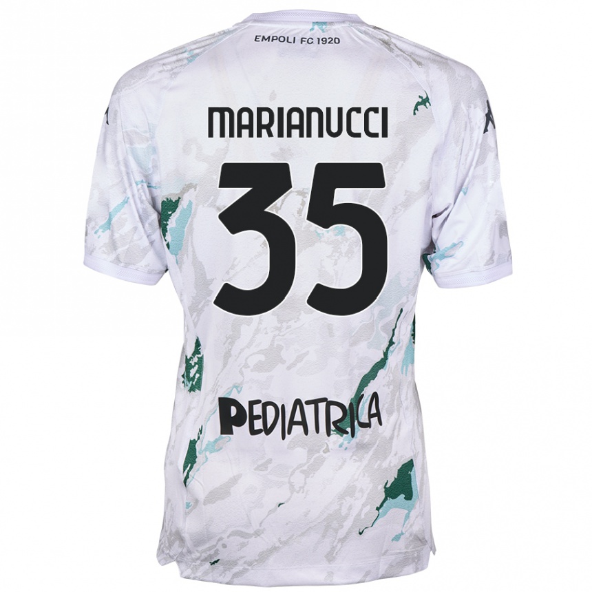 Enfant Football Maillot Luca Marianucci #35 Gris Tenues Extérieur 2024/25