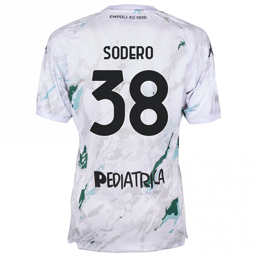 Enfant Football Maillot Andrea Sodero #38 Gris Tenues Extérieur 2024/25