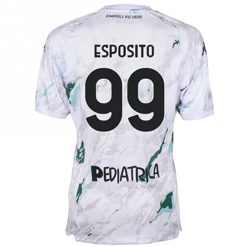 Enfant Football Maillot Sebastiano Esposito #99 Gris Tenues Extérieur 2024/25