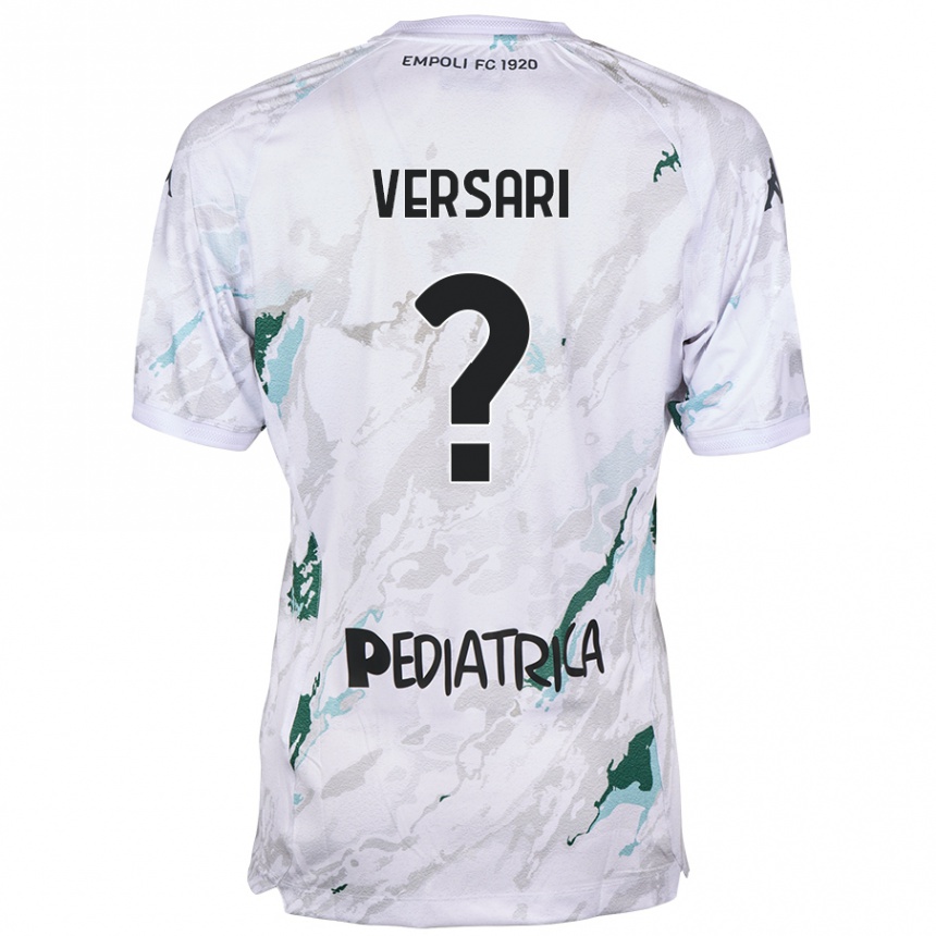 Enfant Football Maillot Francesco Versari #0 Gris Tenues Extérieur 2024/25