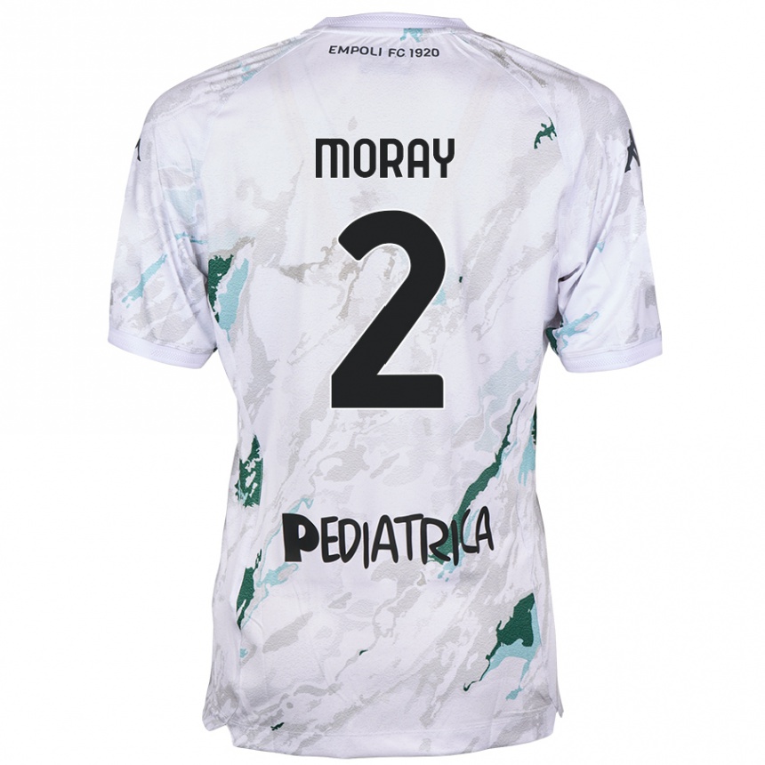 Enfant Football Maillot Jeremy Moray #2 Gris Tenues Extérieur 2024/25