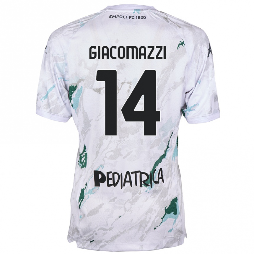 Enfant Football Maillot Sebastián Giacomazzi #14 Gris Tenues Extérieur 2024/25