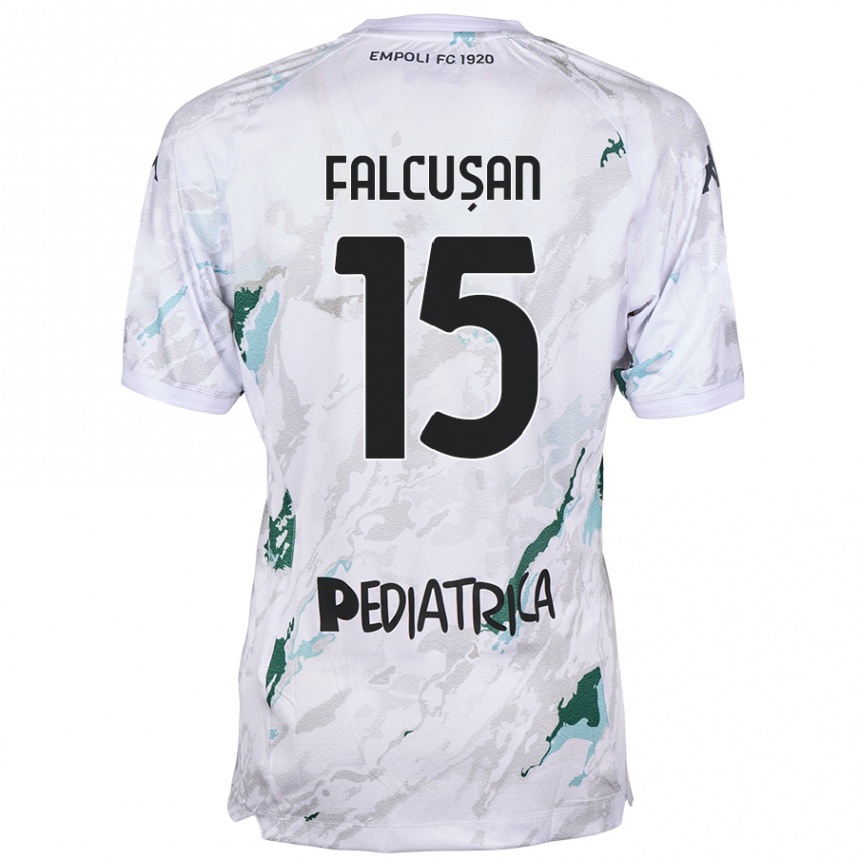 Enfant Football Maillot Darius Fălcușan #15 Gris Tenues Extérieur 2024/25